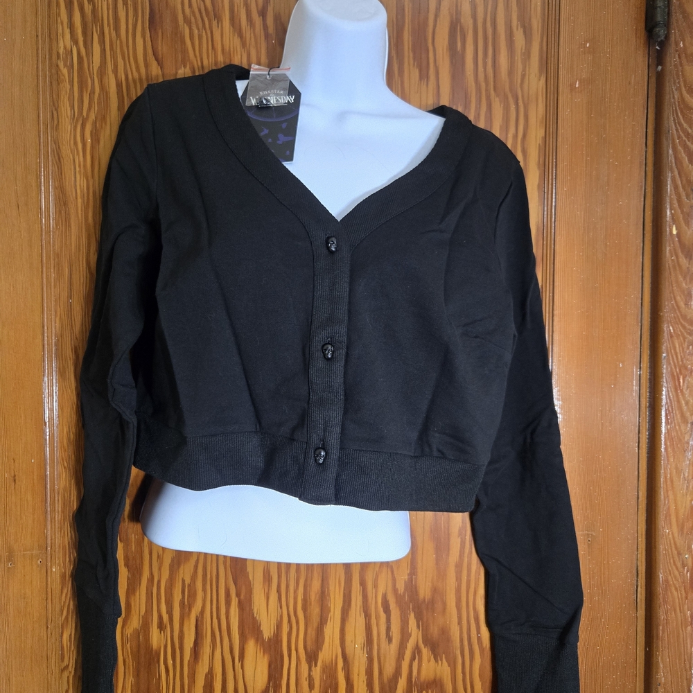 Killstar Black Cropped Cardigan